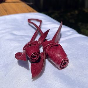 Brahmin burgundy, red roses